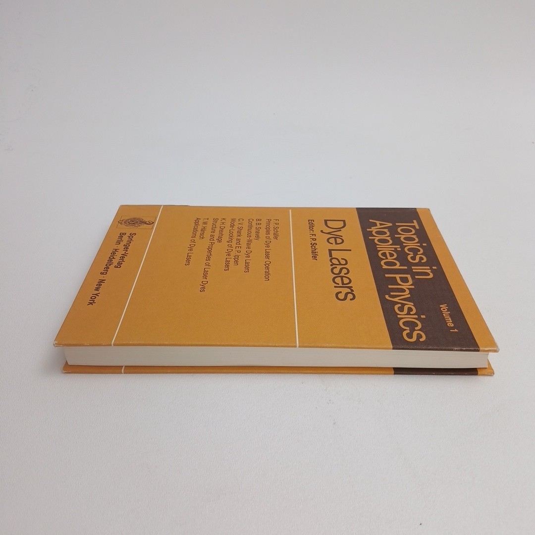 Springer Topics in Applied Physics Volume 1: Dye Lasers by F.P. Schäfer 1973 HC