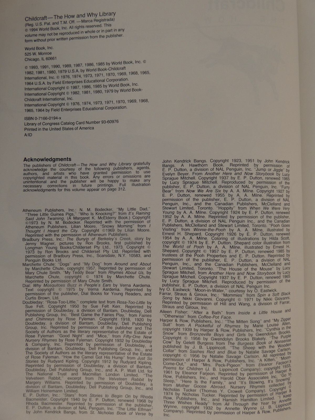 Childcraft How and Why Library, Comp 15 Vol, 1993 + Childcraft Dictionary, VGC
