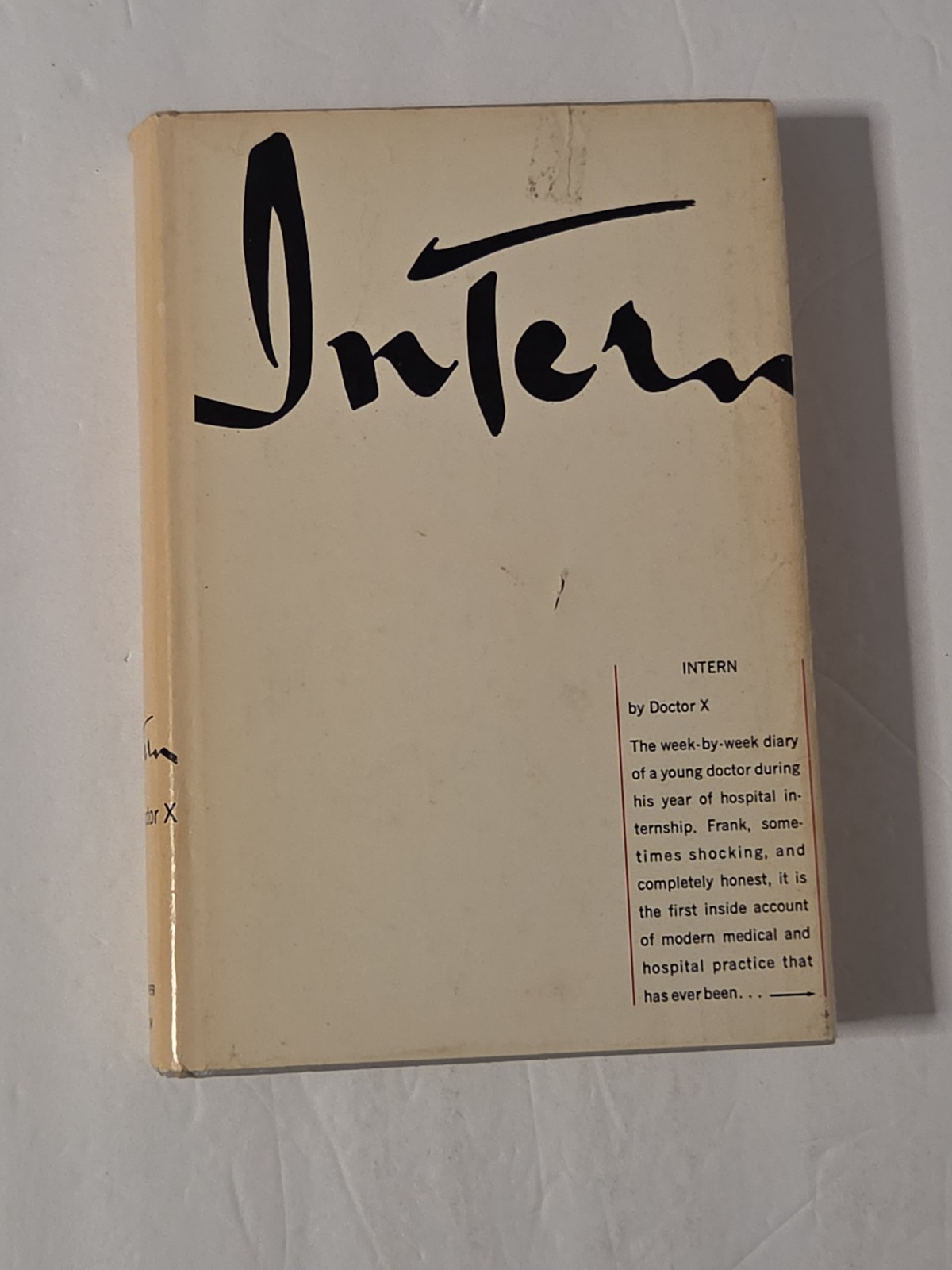 Intern ~ Doctor X ~ 1965 Harper & Row HCDJ