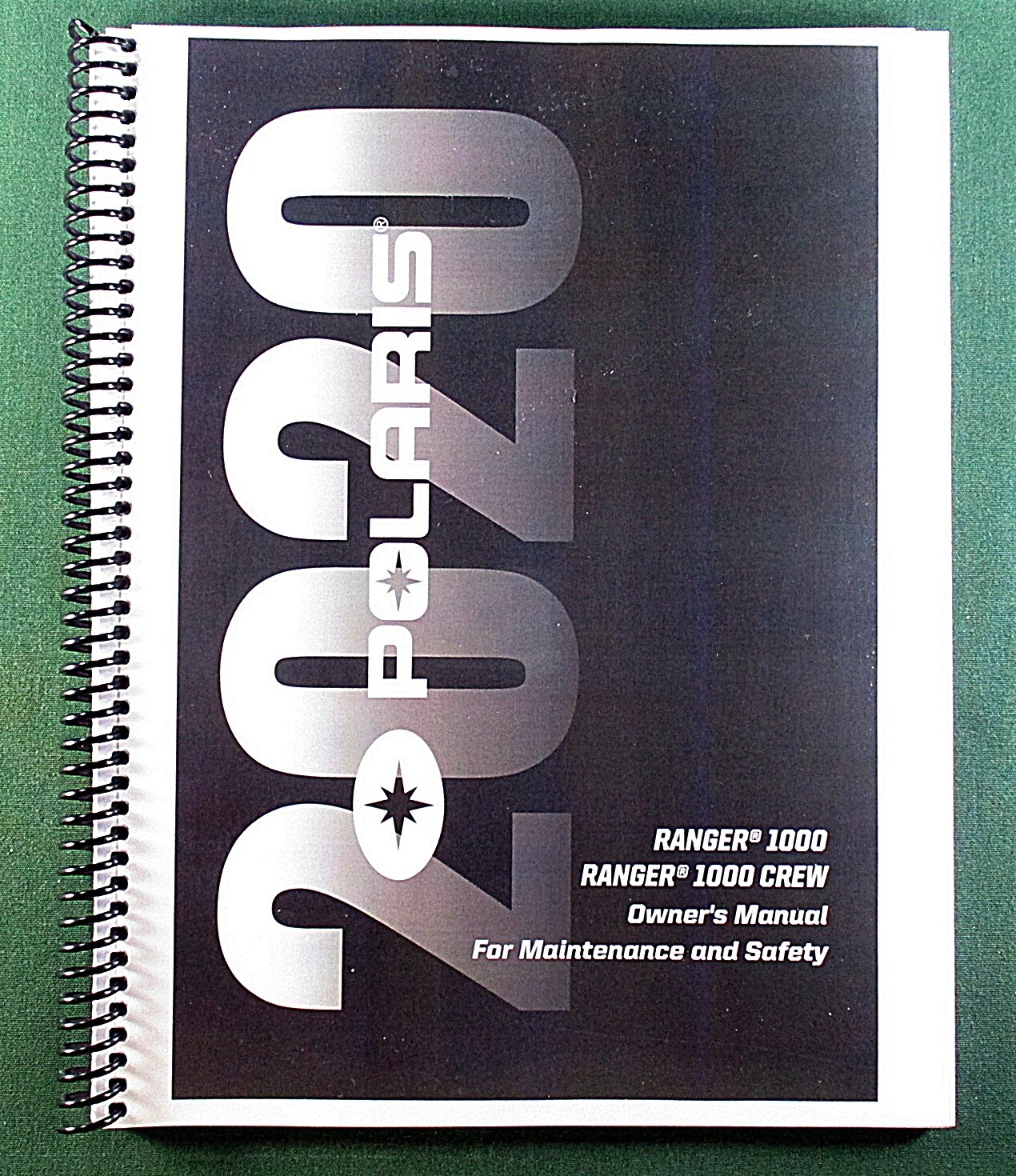 2020 Polaris Ranger 1000 Owner’s Manual: Full Color & Protective Covers!