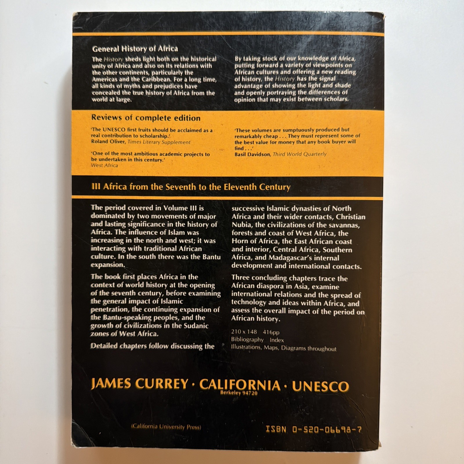 UNESCO General History of Africa, Vol. III, Abridged Edition : Af