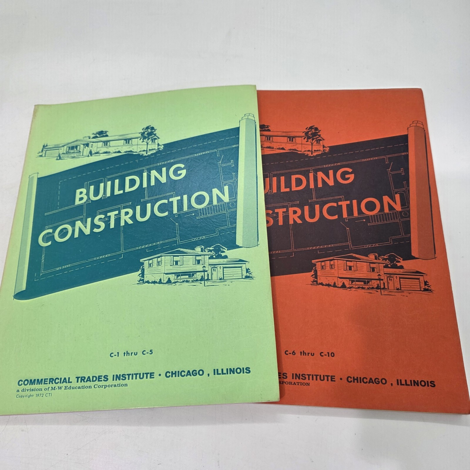 Building Construction Books Lot Of 19 Commercial Trades Institute 1969-1973