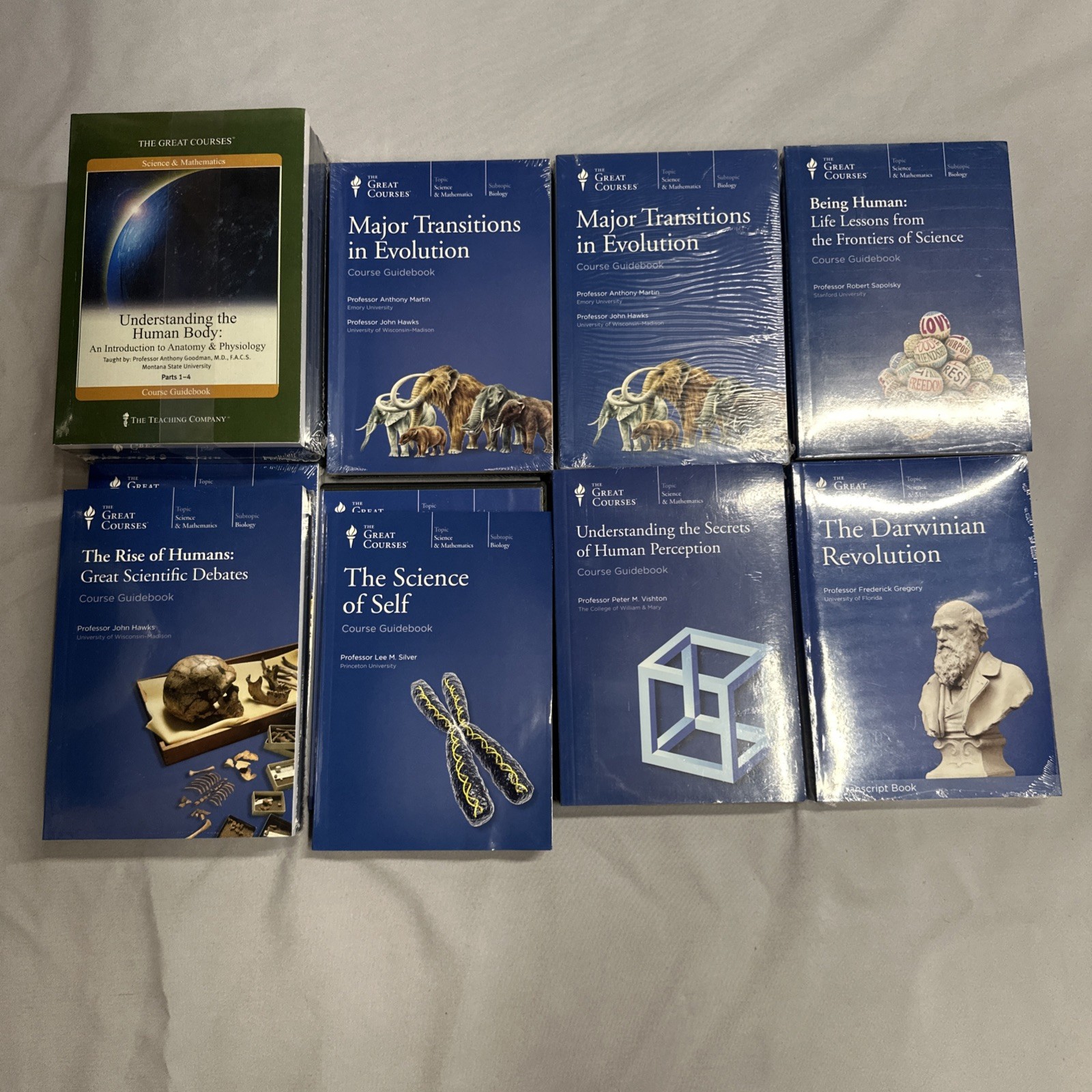 Great Courses Science Mathematics DVD & Book Lot 6 Biology + Bonus Transcript