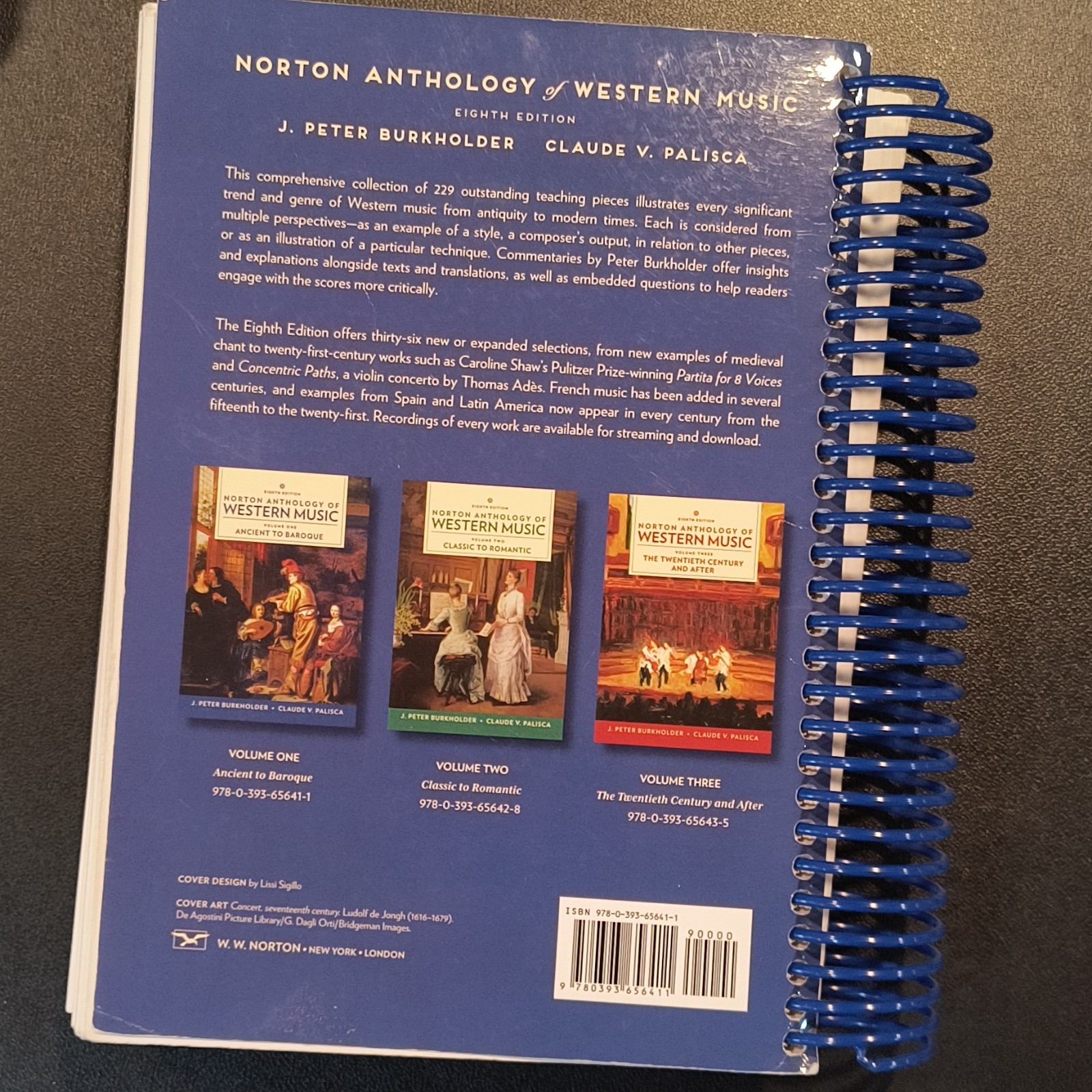 Norton Anthology of Western Music Vol 1 Ancient to Baroque 8th Ed Spiral 2019