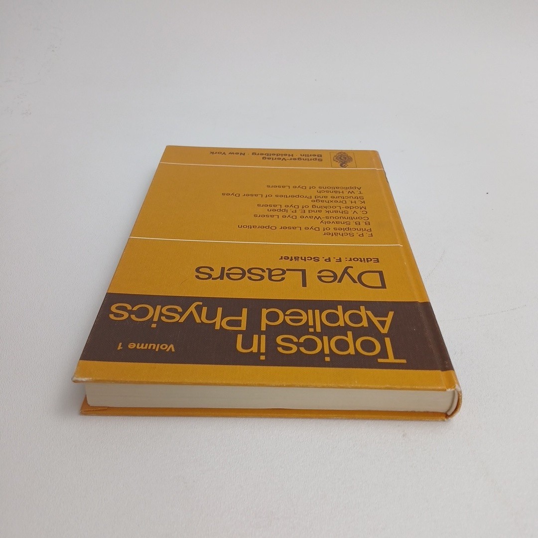 Springer Topics in Applied Physics Volume 1: Dye Lasers by F.P. Schäfer 1973 HC