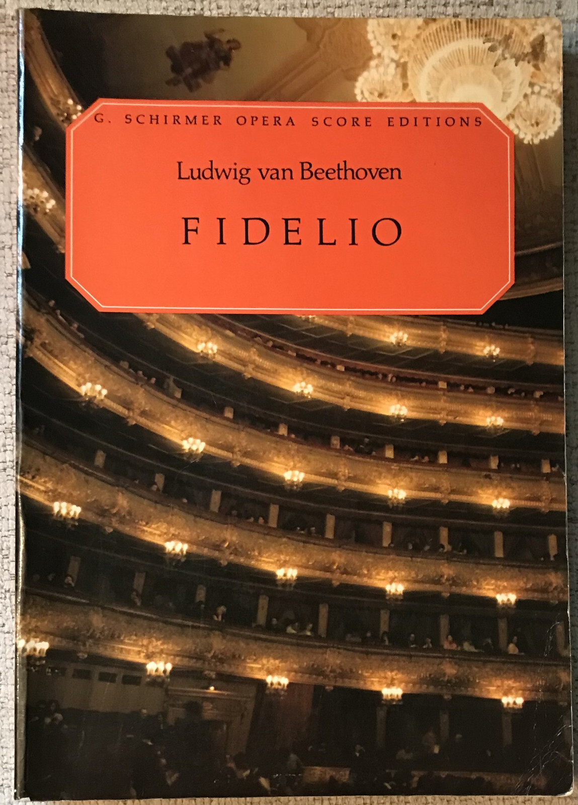 BEETHOVEN ” FIDELIO ” PIANO/VOCAL SCORE PB VG+ GERMAN/ENGLISH TEXT