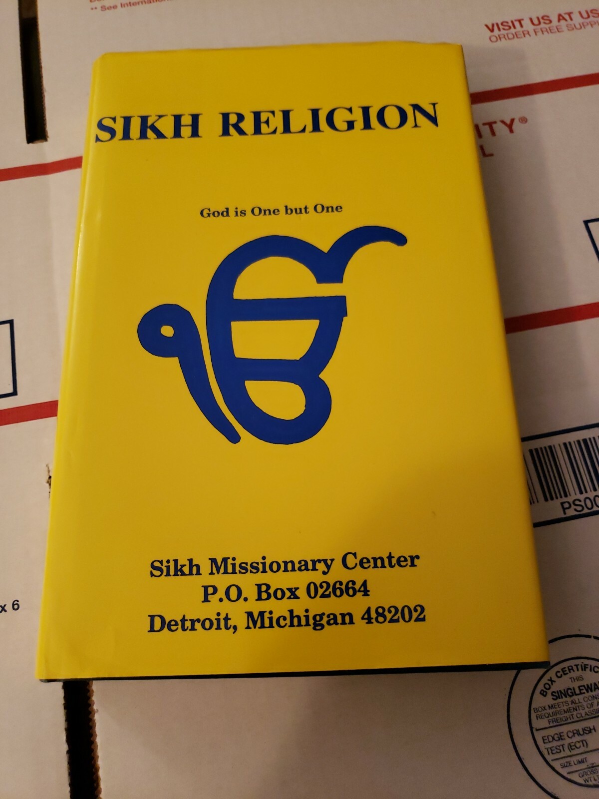 Sikh Religion Missionary Center Detroit,MI Hardcover book RARE 1990