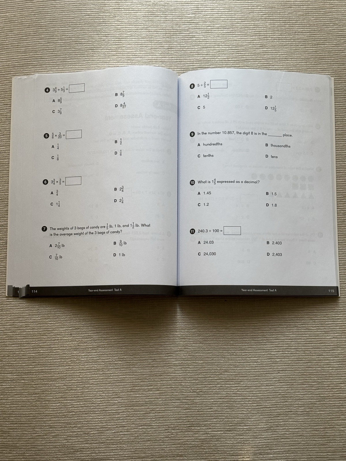 Dimensions Math Tests 5A & 5B Mathematics Paperback 2020 English Illustrated.