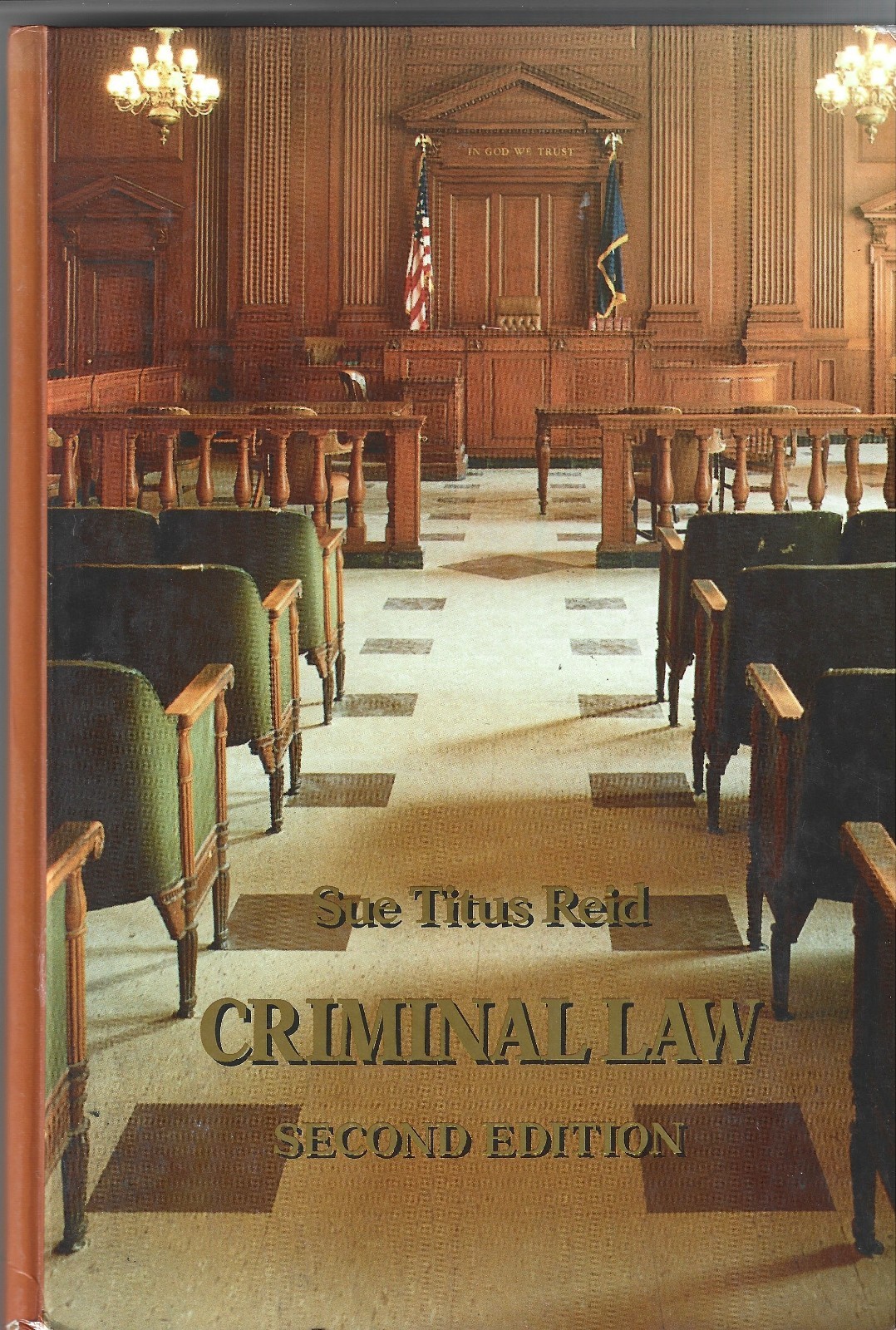 CRIMINAL LAW 2nd EDITION SUE TITUS REID HARDCOVER 1992 425+ PAGES NM-MT