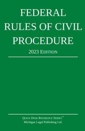 Federal Rules of Civil – Paperback, by Michigan Legal Publishing – Very Good