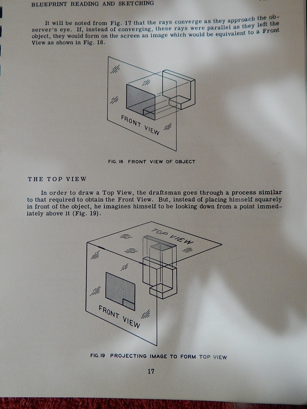 1952 BASIC BLUEPRINT READING and SKETCHING Book By C. Thomas Olivo & Payne