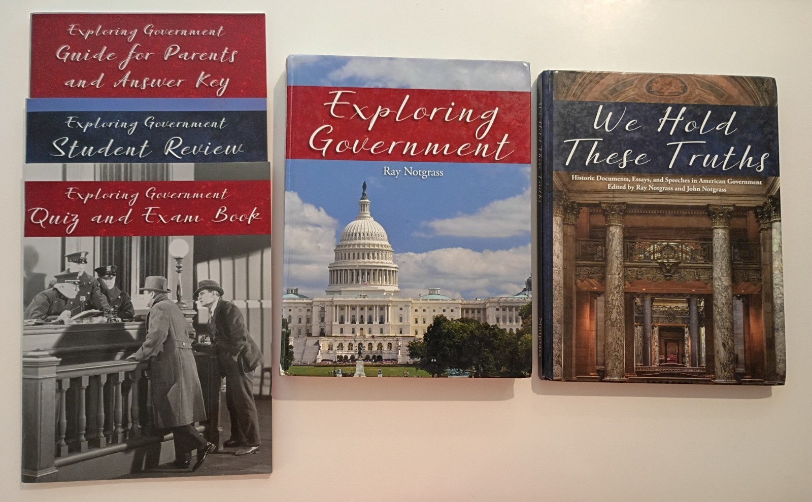 Notgrass Exploring Government Set 5 Books Homeschool Curriculum High School VG