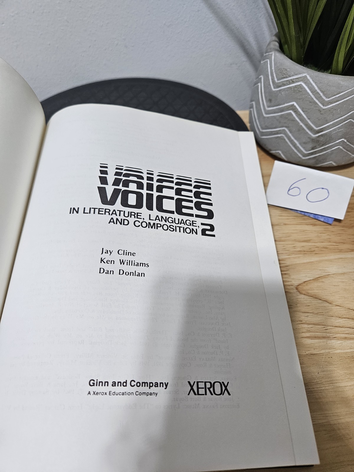 Voices: in Literature, Language, and Composition 2 (Hardcover 1974) Ginn and Co
