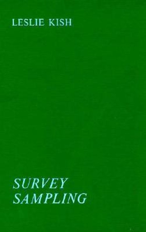 Survey Sampling Hardcover Leslie Kish