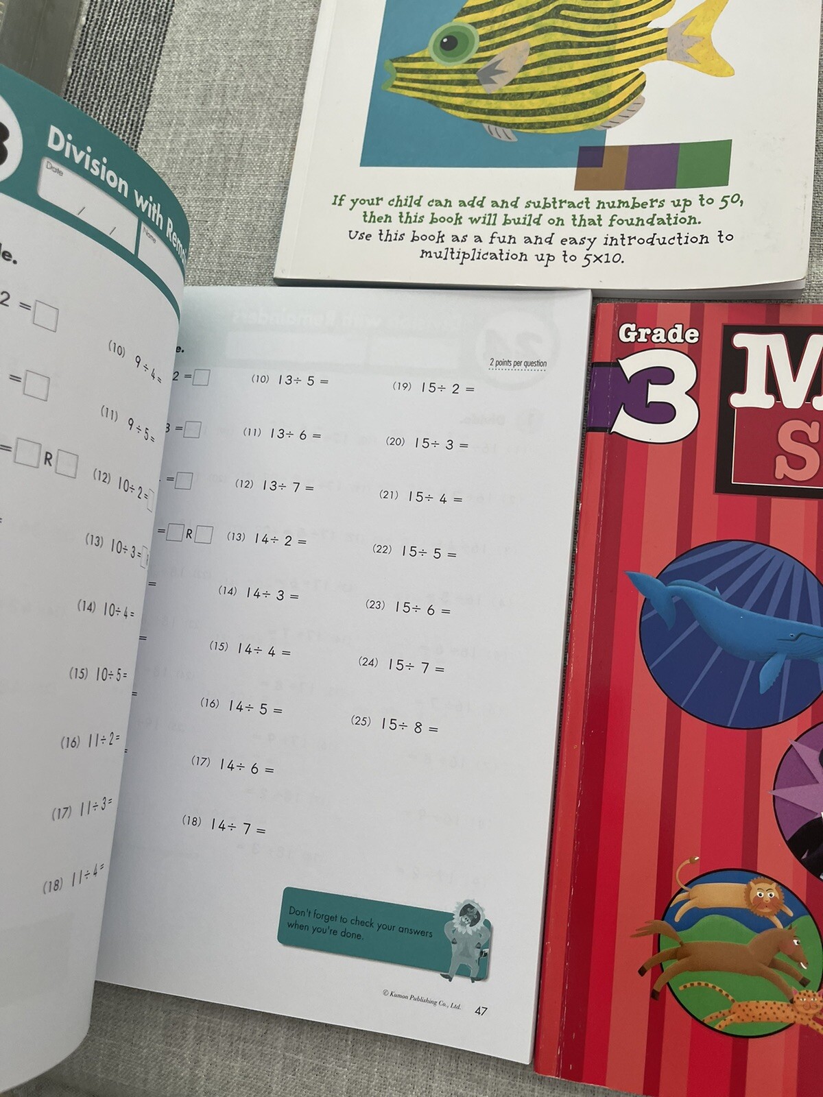 Elementary Math Workbooks 2 Grade 3 And 1 Ages 6,7,8 Homeschool