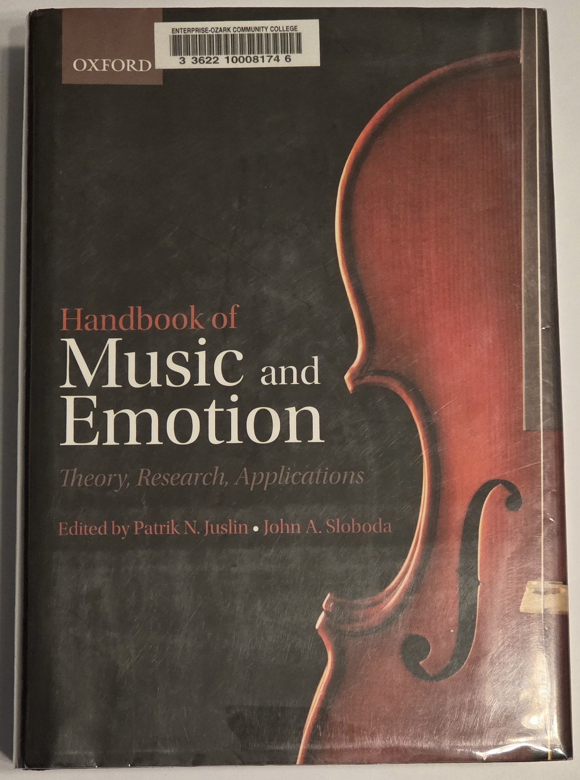 Handbook of Music and Emotion by Patrik N. Juslin – John A. Sloboda HC DJ Ex Lib