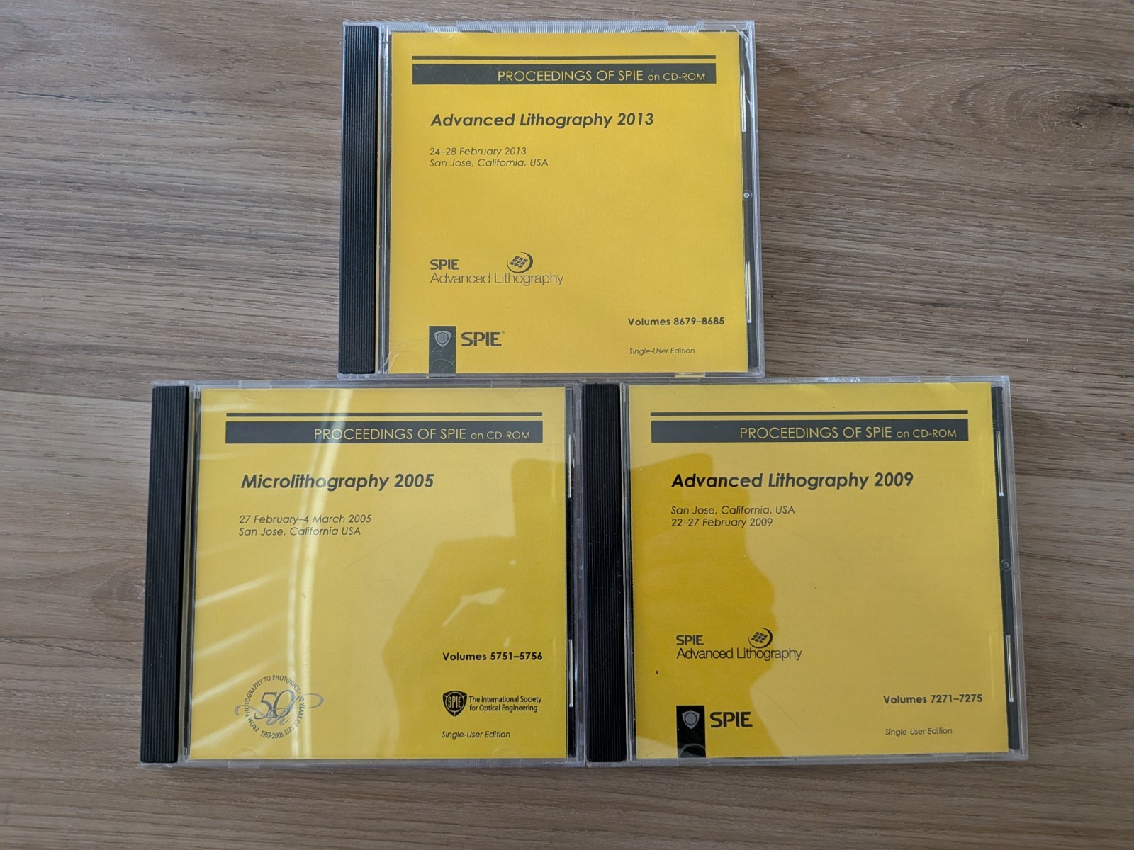 Advanced Lithography VLSI Semiconductor Fabrication Process SPIE CD ROM Lot