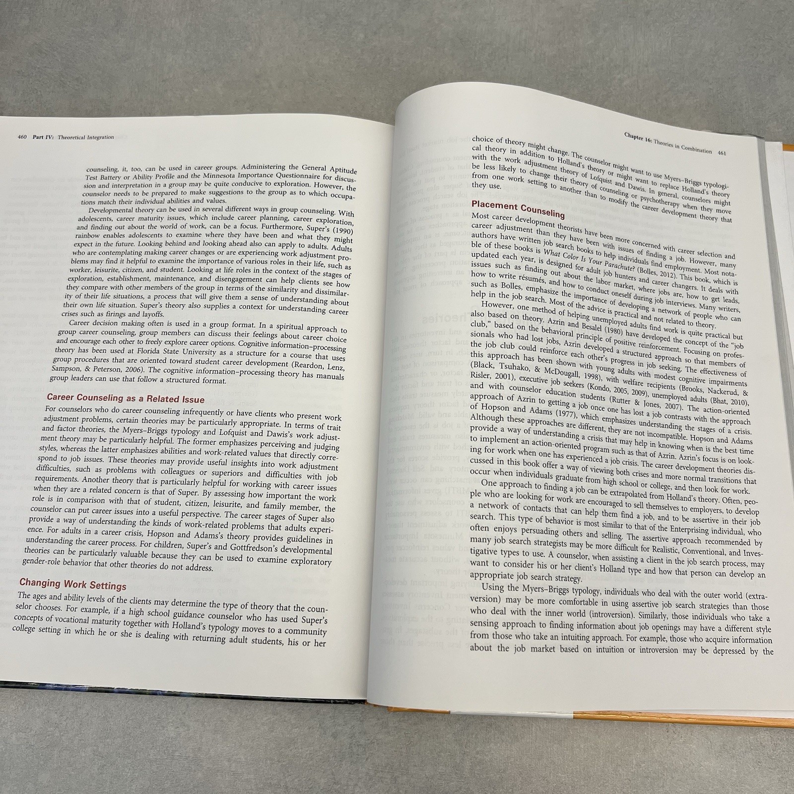 Applying Career Development Theory to Counseling – Richard S Sharf