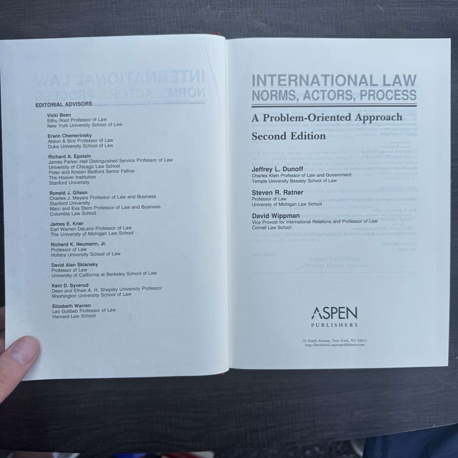 International Law: Norms, Actors, – Hardcover, by Jeffrey Dunoff; Monica 2nd Ed.