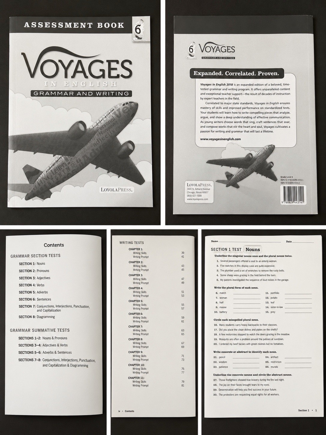Loyola Press Voyages in English Grammar & Writing Assessment Grade 6 2018