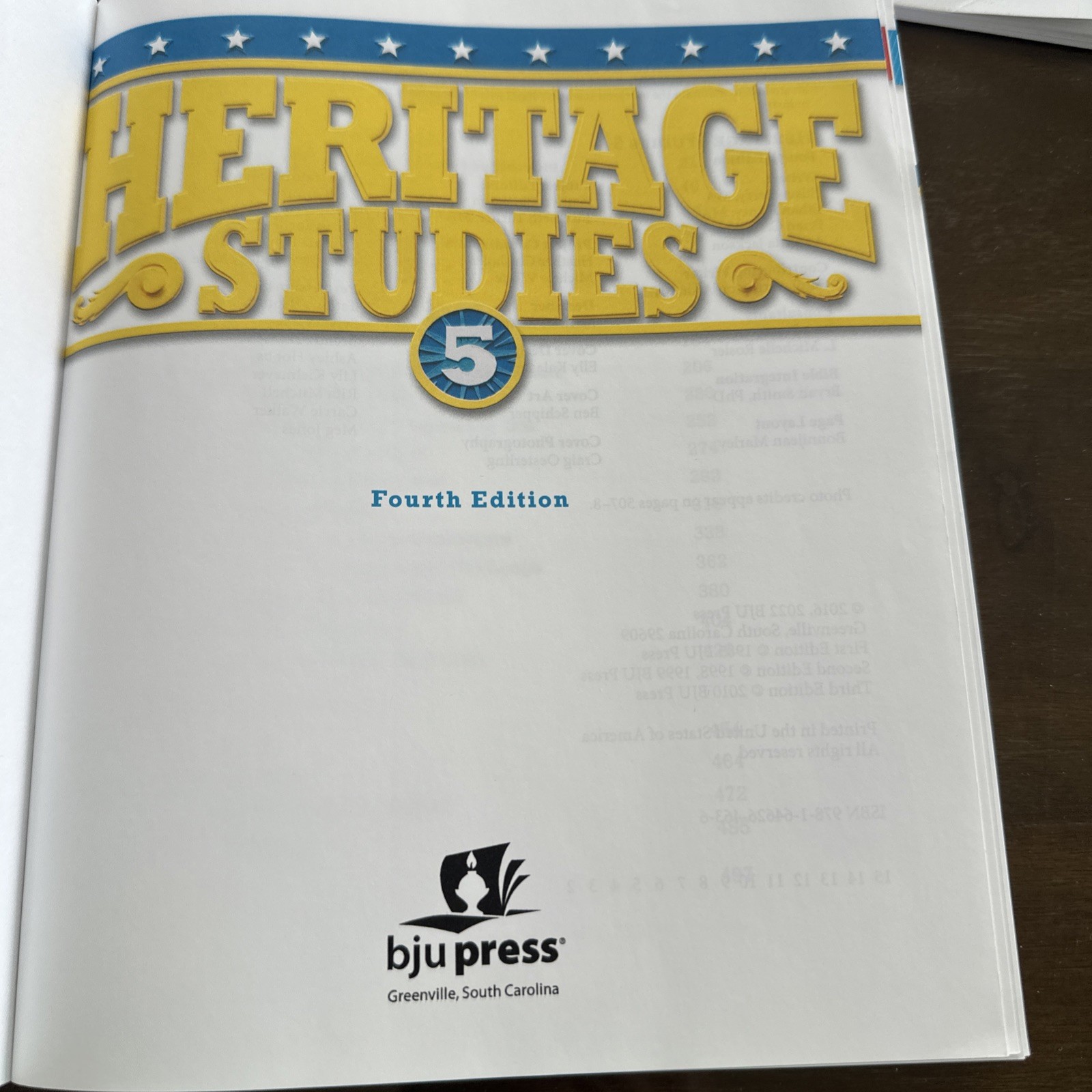 BJU Press Heritage Studies 5 Student Text 4th Edition