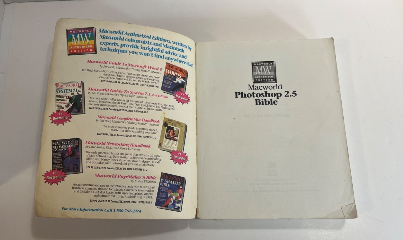 Macworld Photoshop 2.5 Bible By Deke McClelland for Image Editing Adobe Design