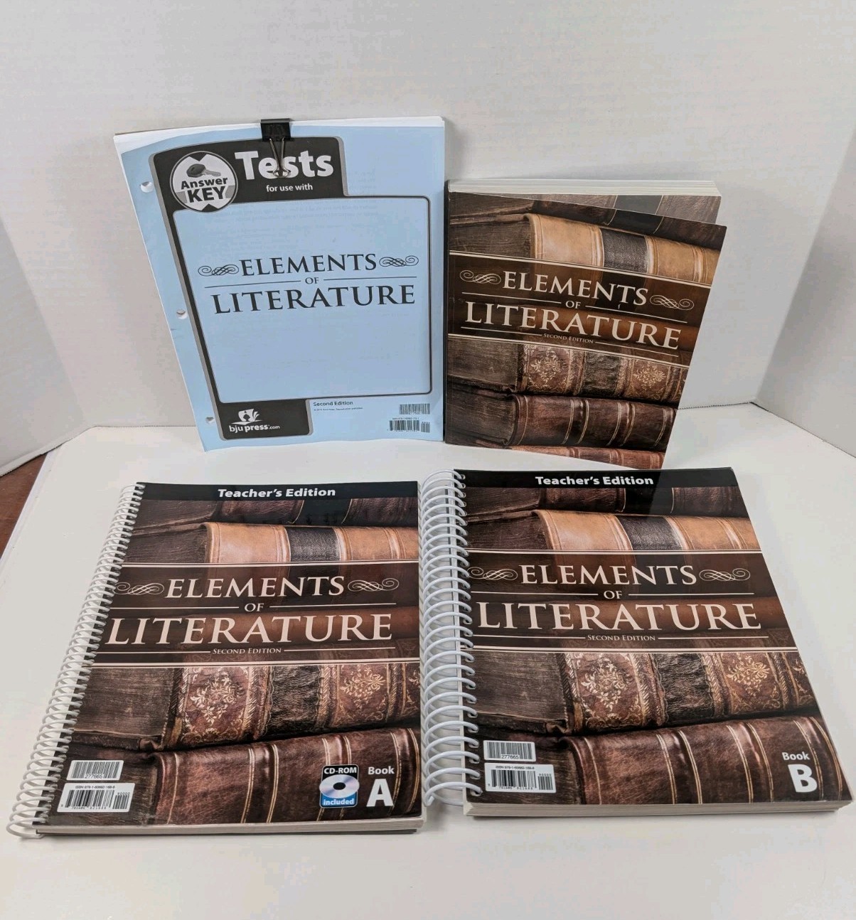 BJU Press Elements of Literature Teachers Edition A&B Tests Key Student Textbook