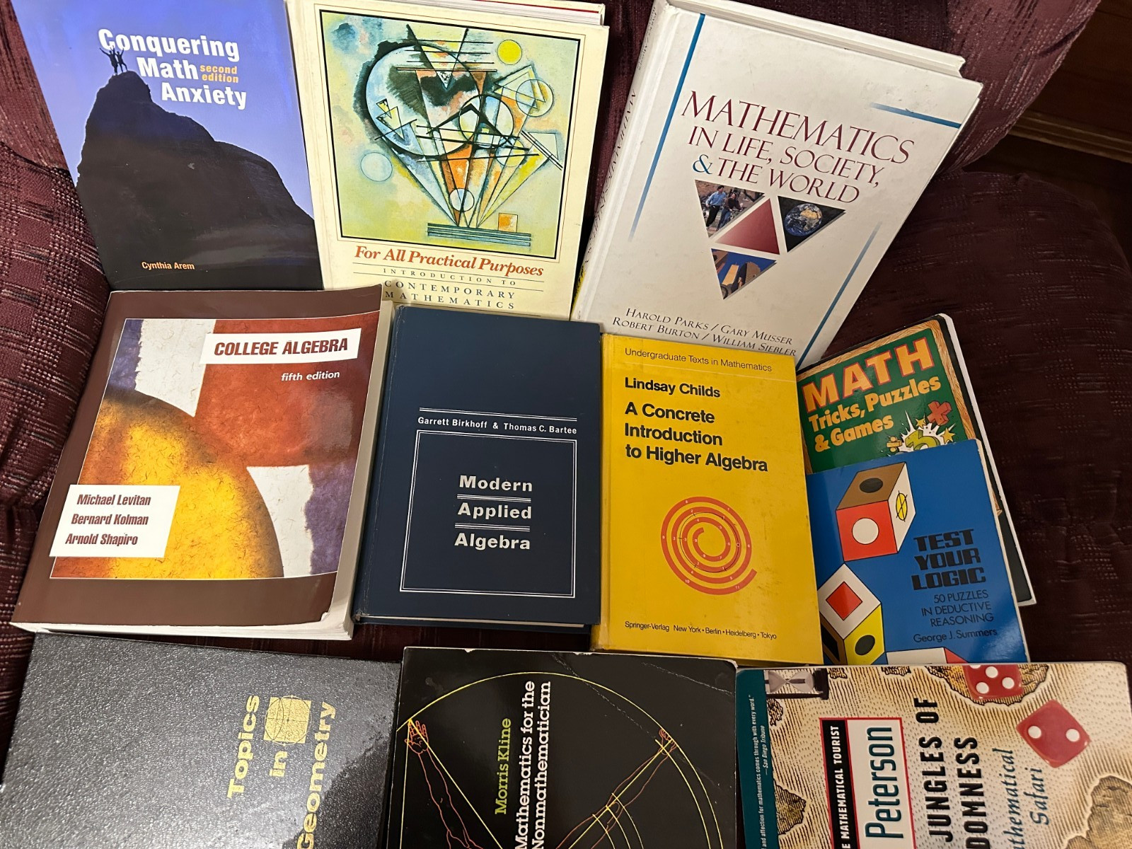 LOT 11 BOOKS ON MODERN MATHEMATICS ALGEBRA GEOMETRY