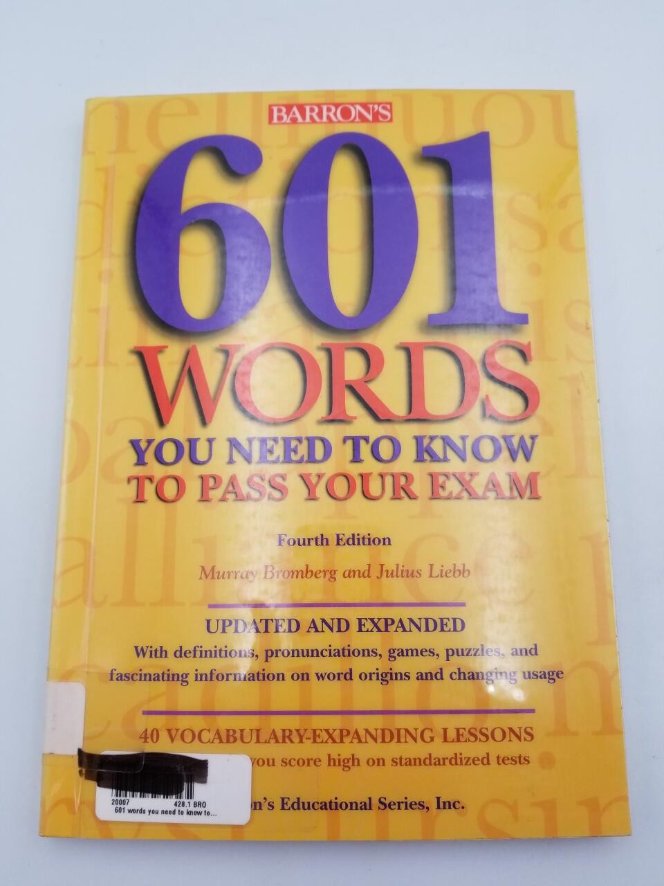 601 Words You Need to Know to Pass Your Exam