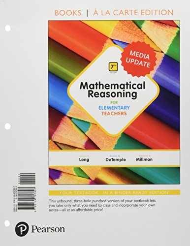 Mathematical Reasoning for – Loose Leaf, by Long Calvin; DeTemple – Very Good