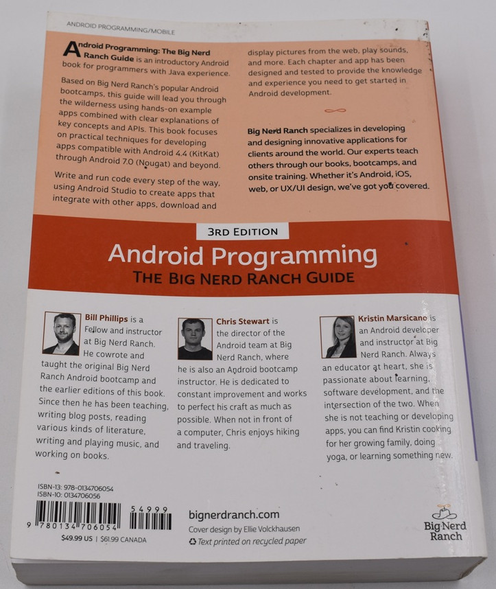 Big Nerd Ranch Guides: Android Programming : The Big Nerd Ranch Guide by Kristin