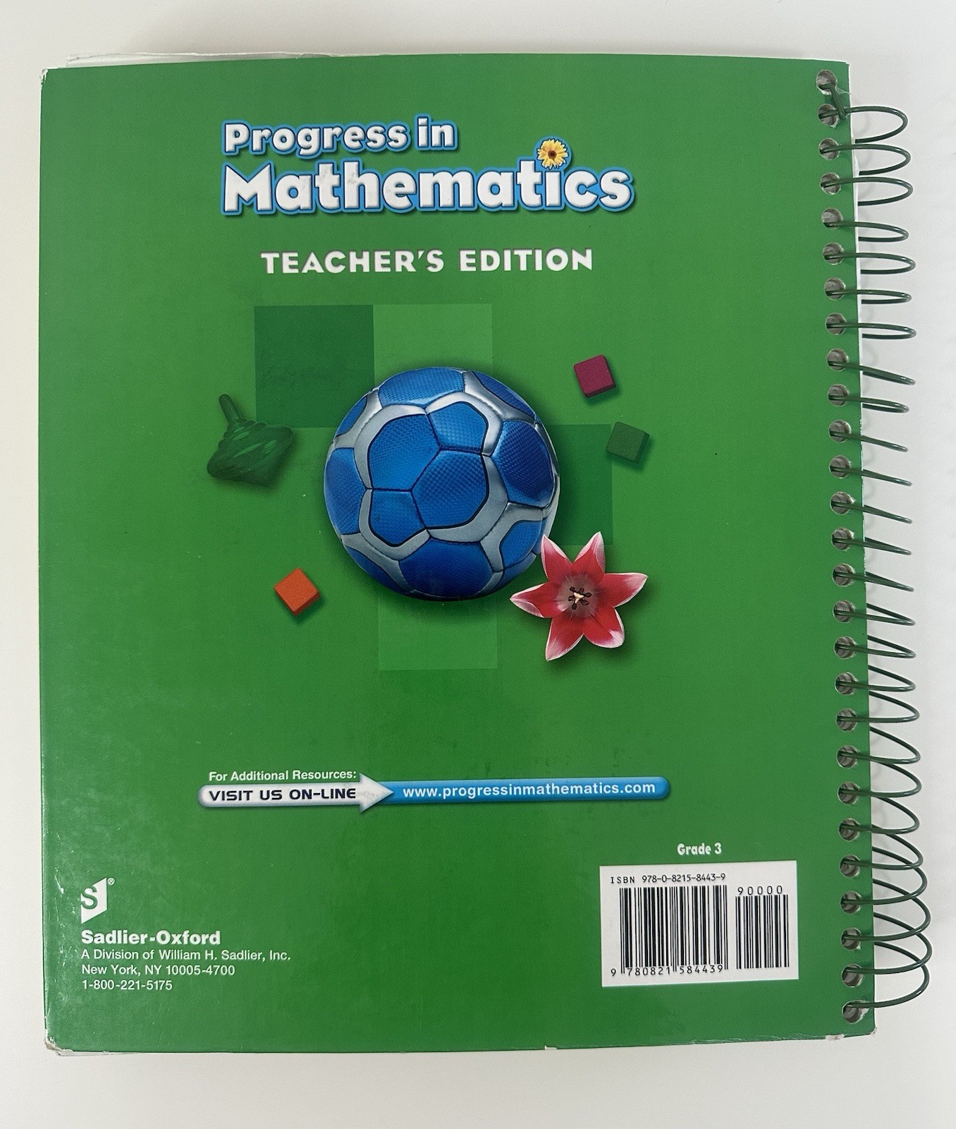 Sadlier Oxford Progress in Mathematics Grade 3 Teacher Edition Spiral CC