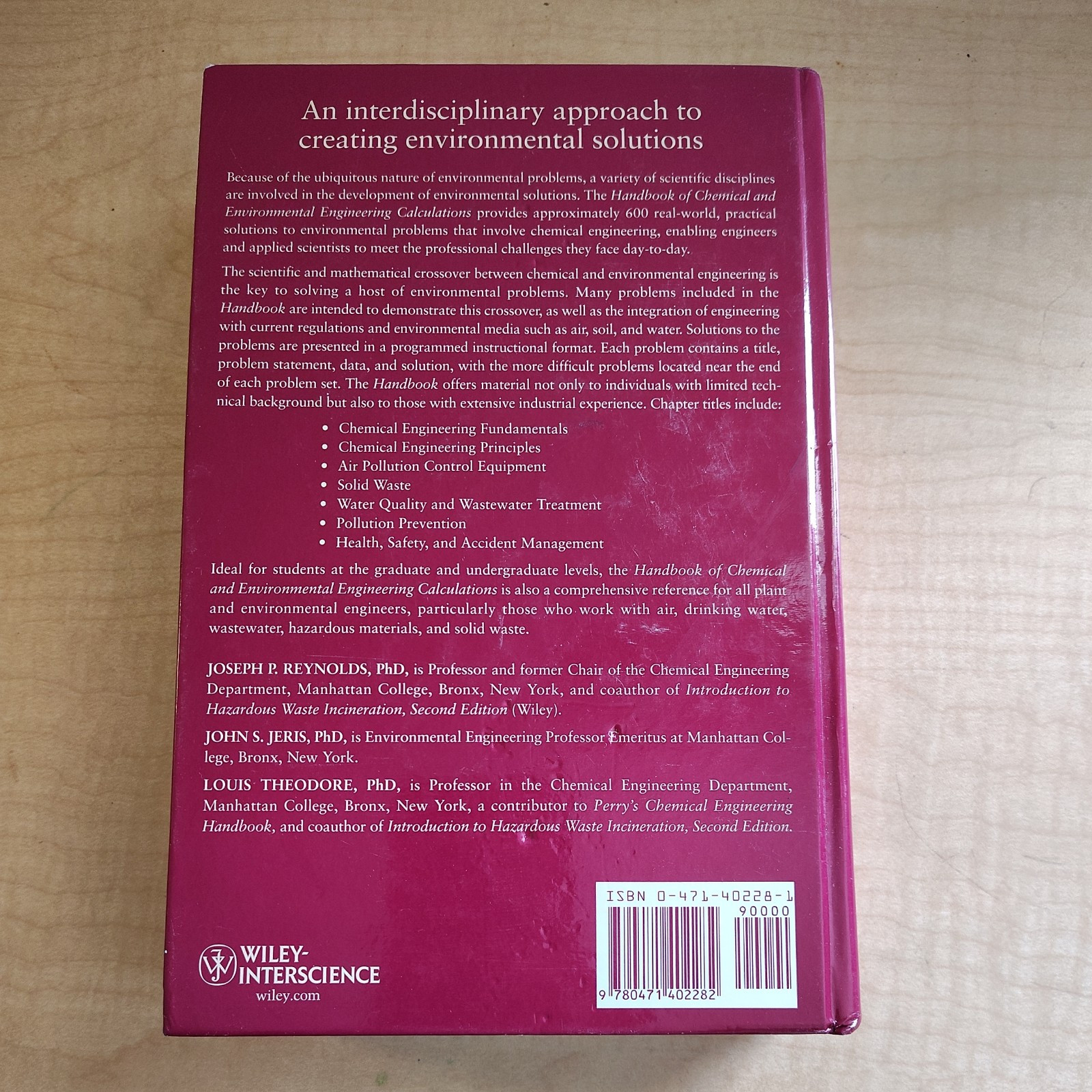 Handbook of Chemical and Environmental Engineering Calculations