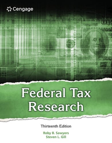 Federal Tax Research by Roby Sawyers: Used