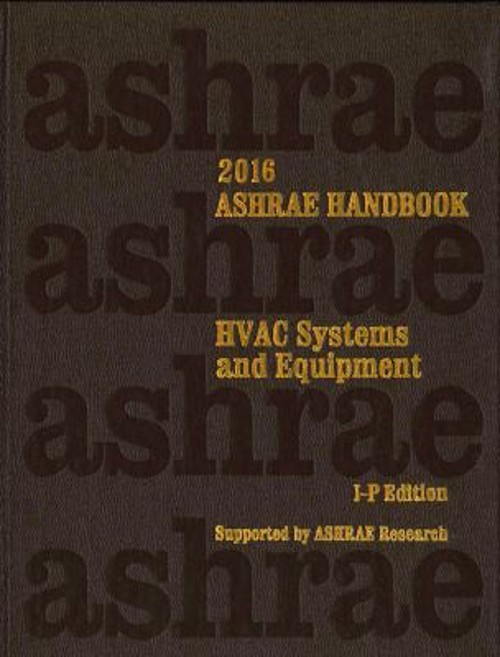 HVAC Systems and Equipment – 2016 Handbook I-P – includes CD in I