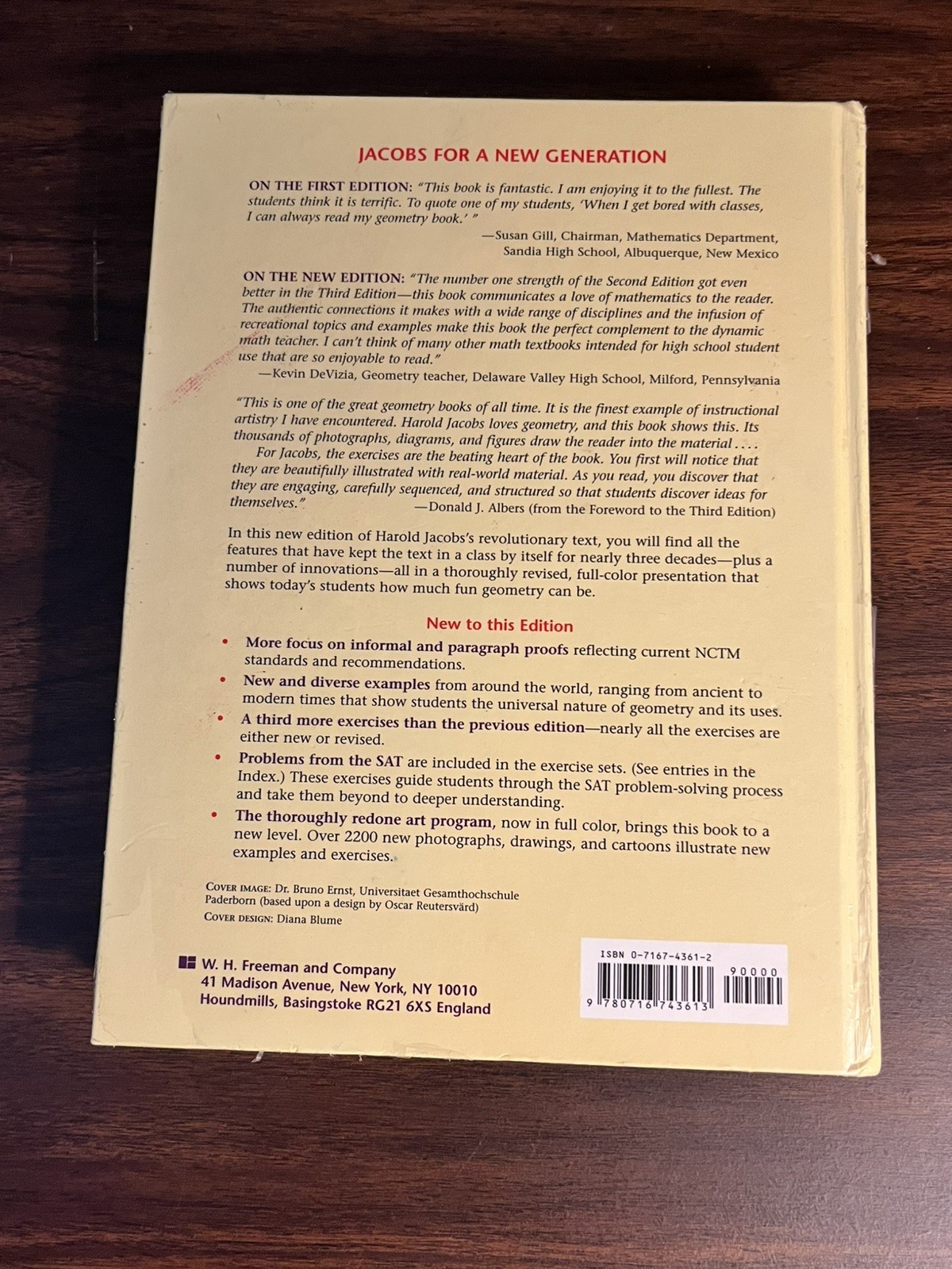 Geometry Seeing Doing Understanding 3rd Ed. Jacobs Textbook Teacher Guide Set