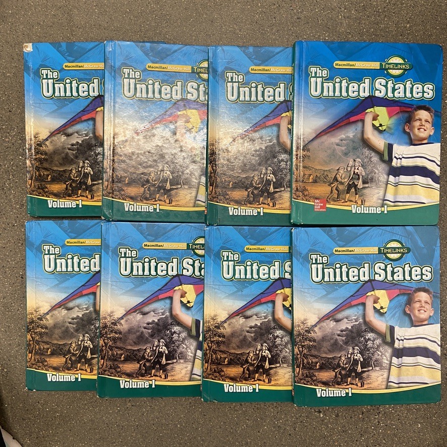 Lot of 8 The United States Volume 1 Macmillan/McGraw-Hill Timelinks Text Social