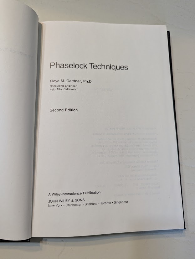 Phaselock Techniques by Floyd M. Gardner, Second Edition