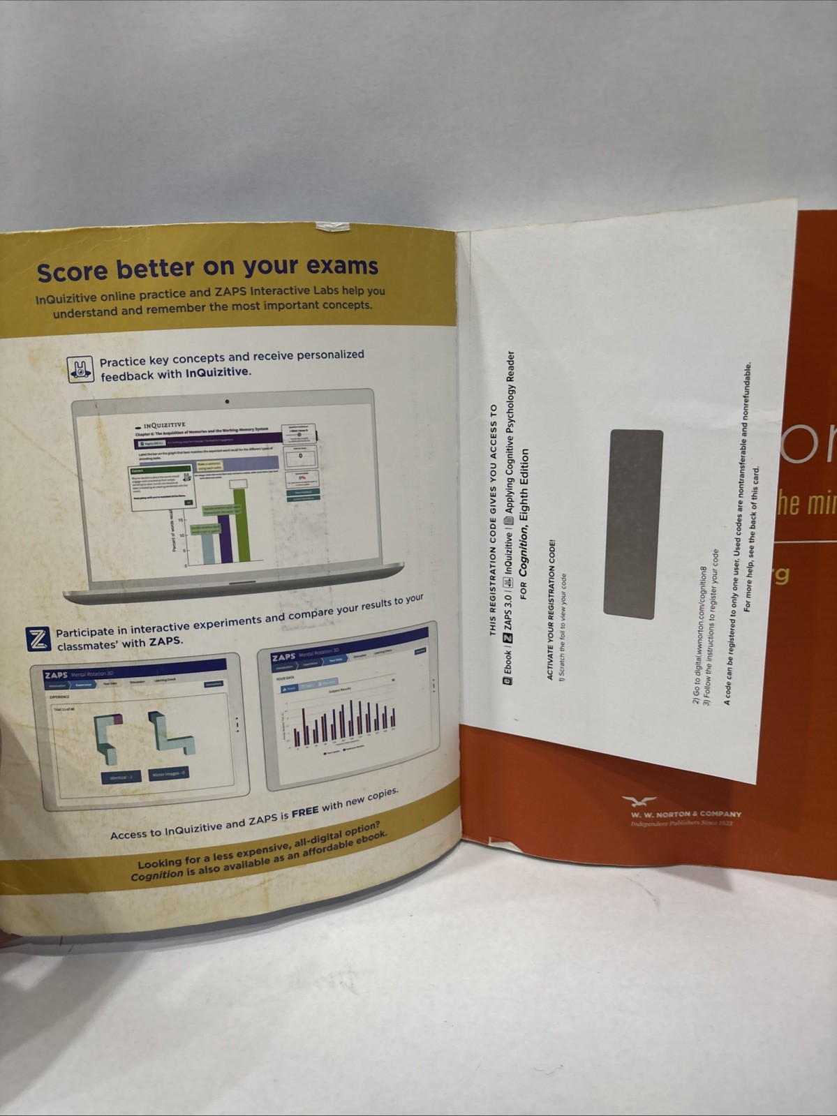 Cognition: Exploring the – Product Bundle, by Reisberg Daniel – Very Good z
