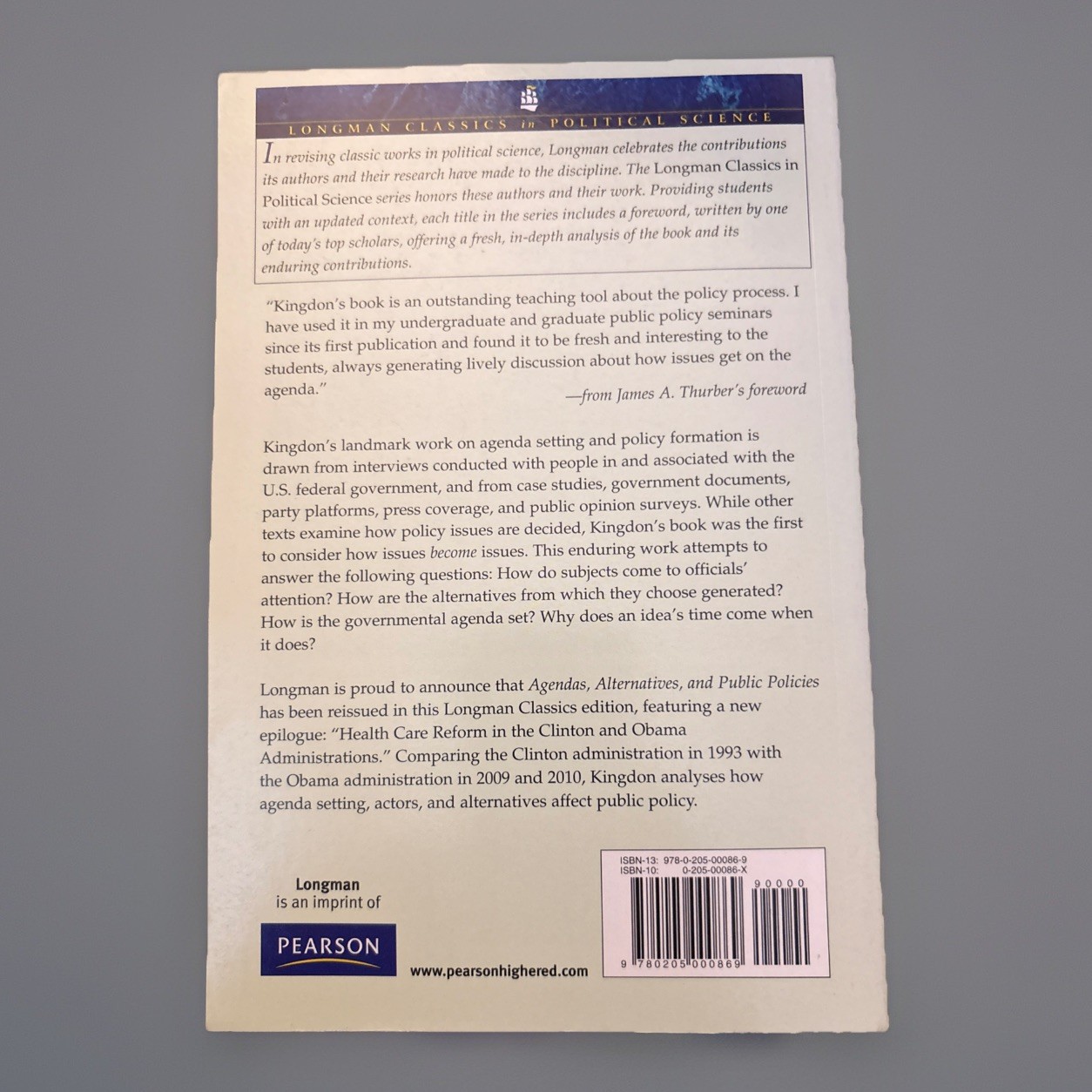 Agendas, Alternatives, and Public Policies by John Kingdon (PB) 15 Highlighted P