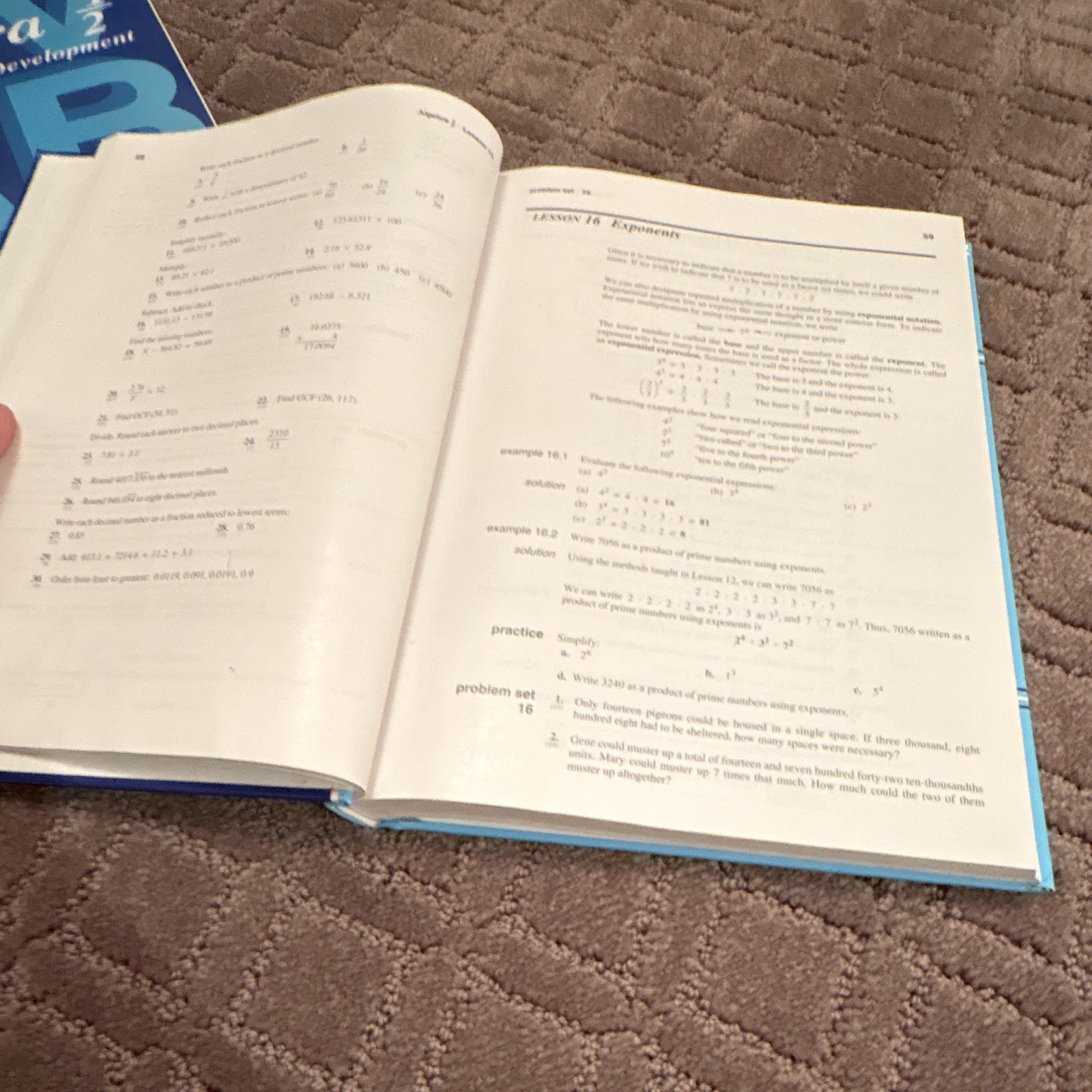 Saxon Algebra 1/2 3rd Edition Full Set [Like New]