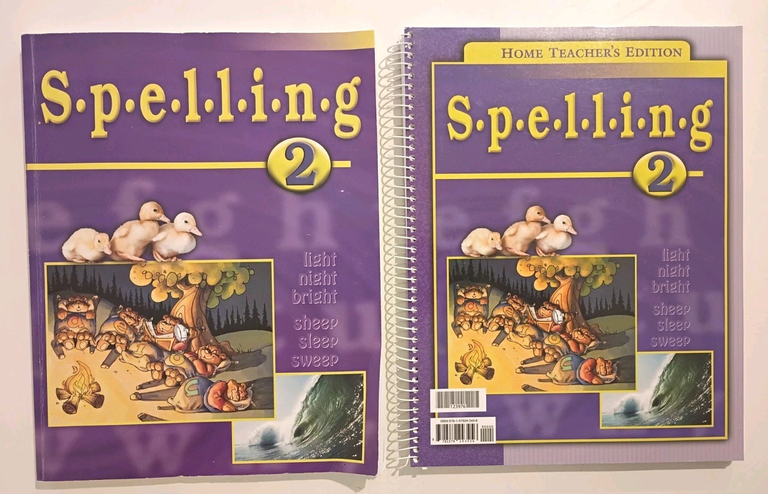 BJU Spelling 2 Student Workbook Teacher’s Edition Set Homeschool Curriculum Book