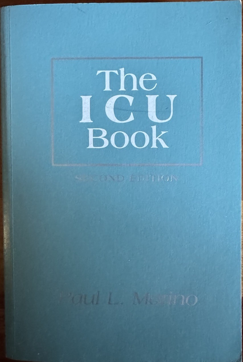 The ICU Book by Paul L. Marino 2nd Edition Critical Care Medicine Textbook