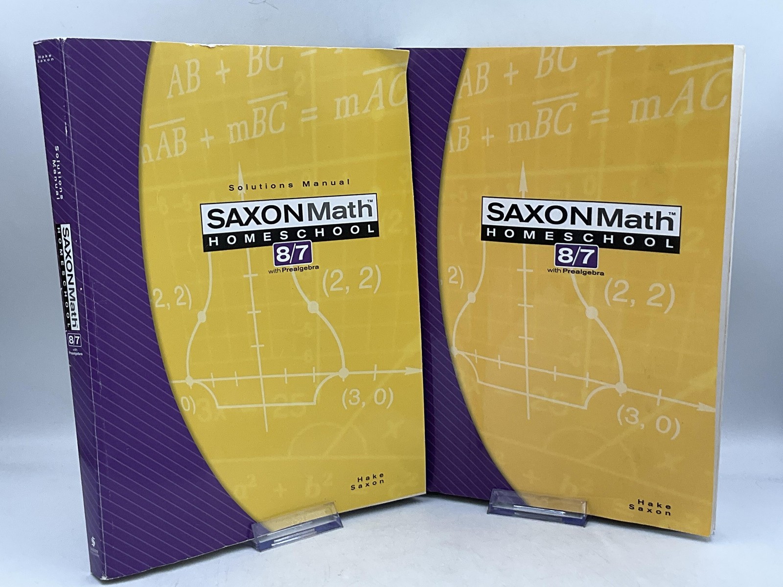 SAXONMath HOMESCHOOL 8/7 With Prealgebra Set, 2 Books Paperback Hake Saxon