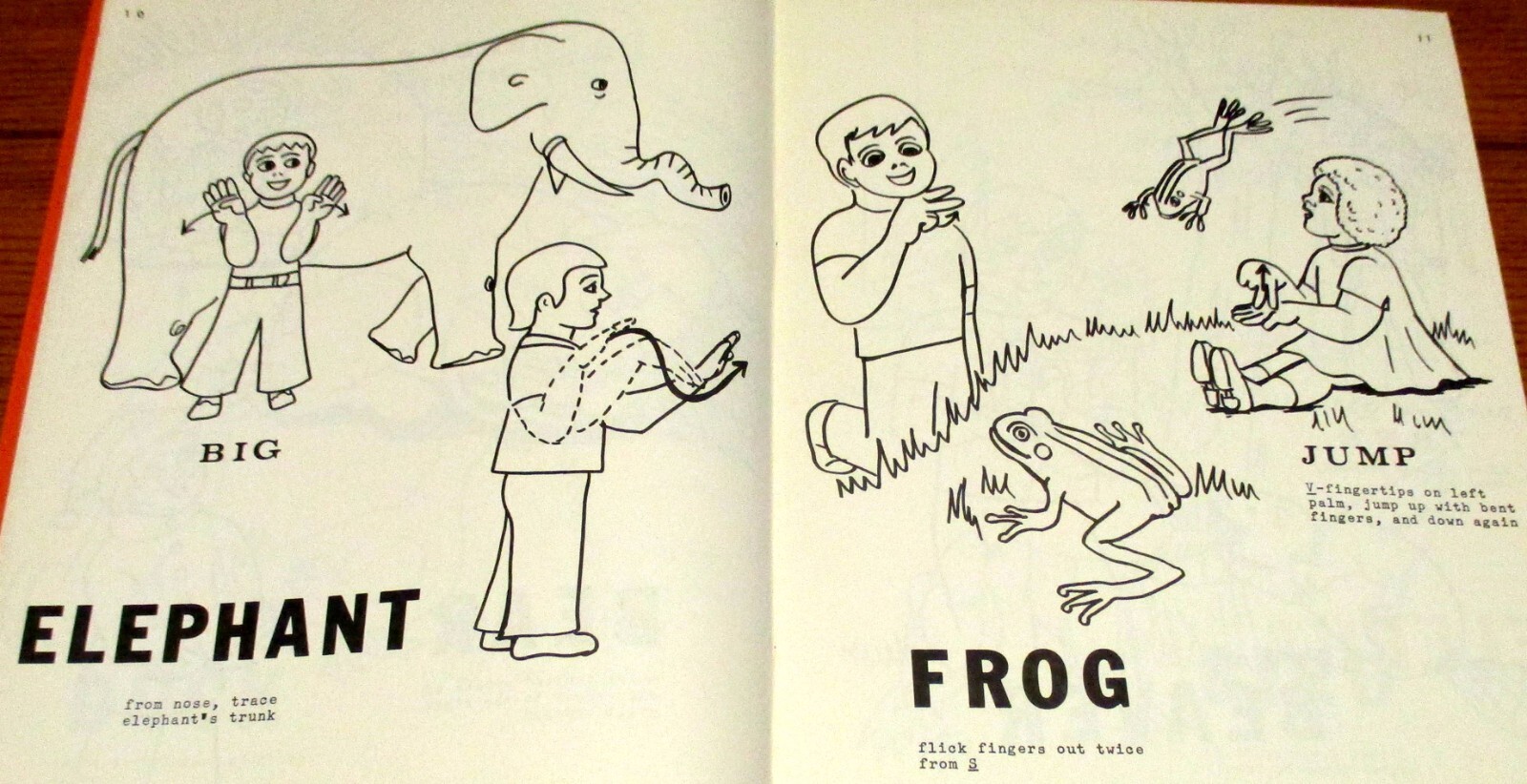 1973 Home in Signs and Animals in Signs Deaf Learning Children Books 44 Pages