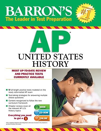 BARRON’S AP UNITED STATES HISTORY WITH -ROM, 3RD EDITION By Eugene Resnick *VG+*