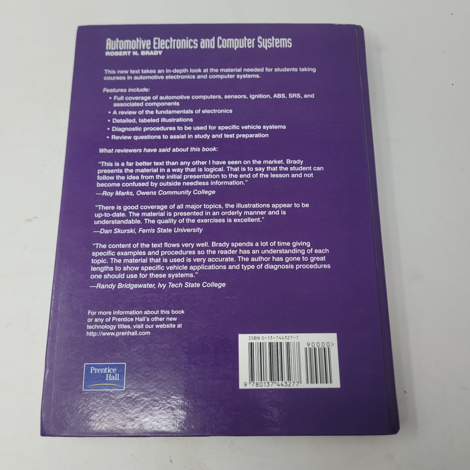 Automotive Electronics and Computer Systems Brady 2001 Prentice Hall