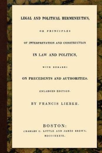 Legal And Political Hermeneutics