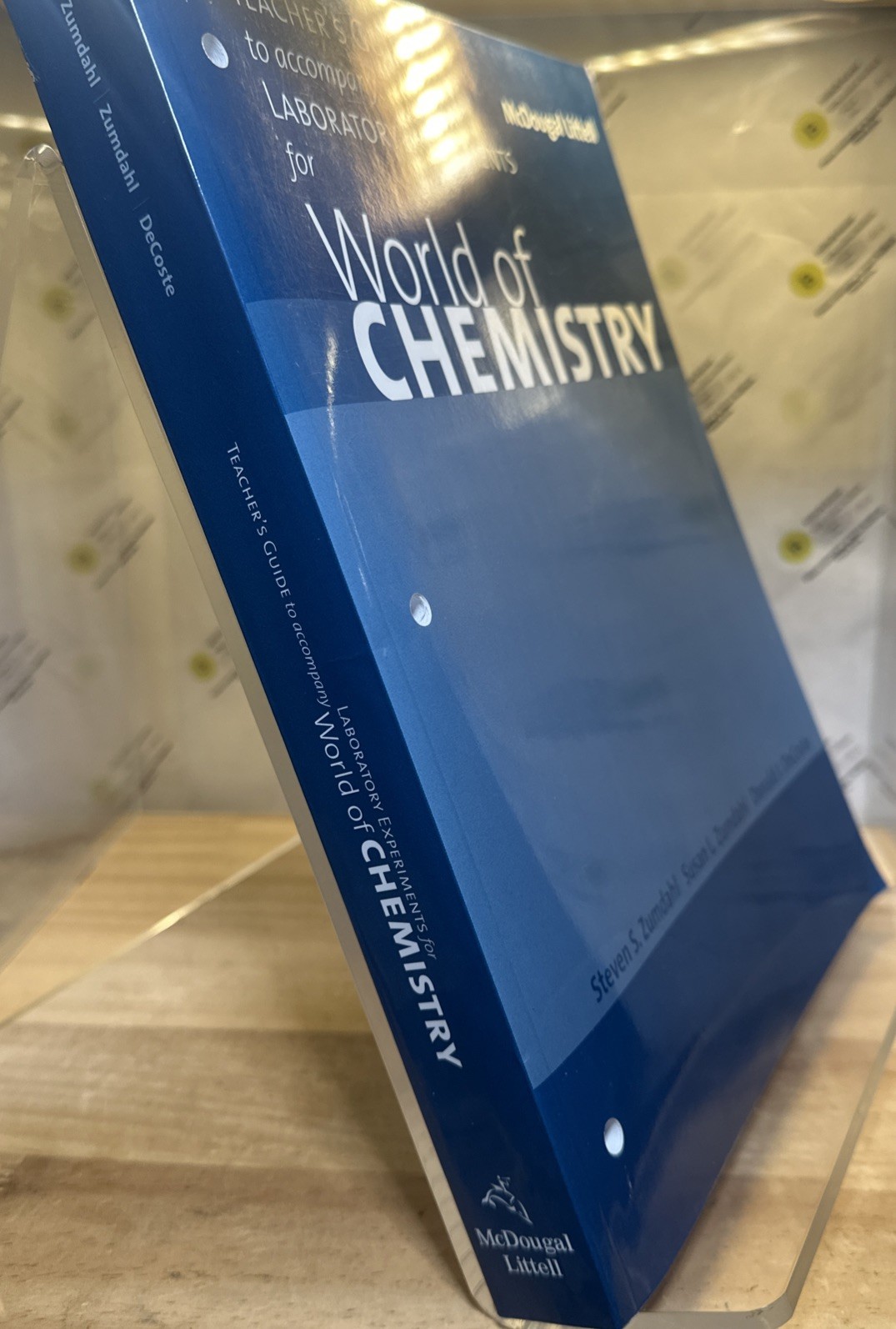 Teacher’s Guide to accompany Laboratory Experiments for “World of Chemistry” ‘02