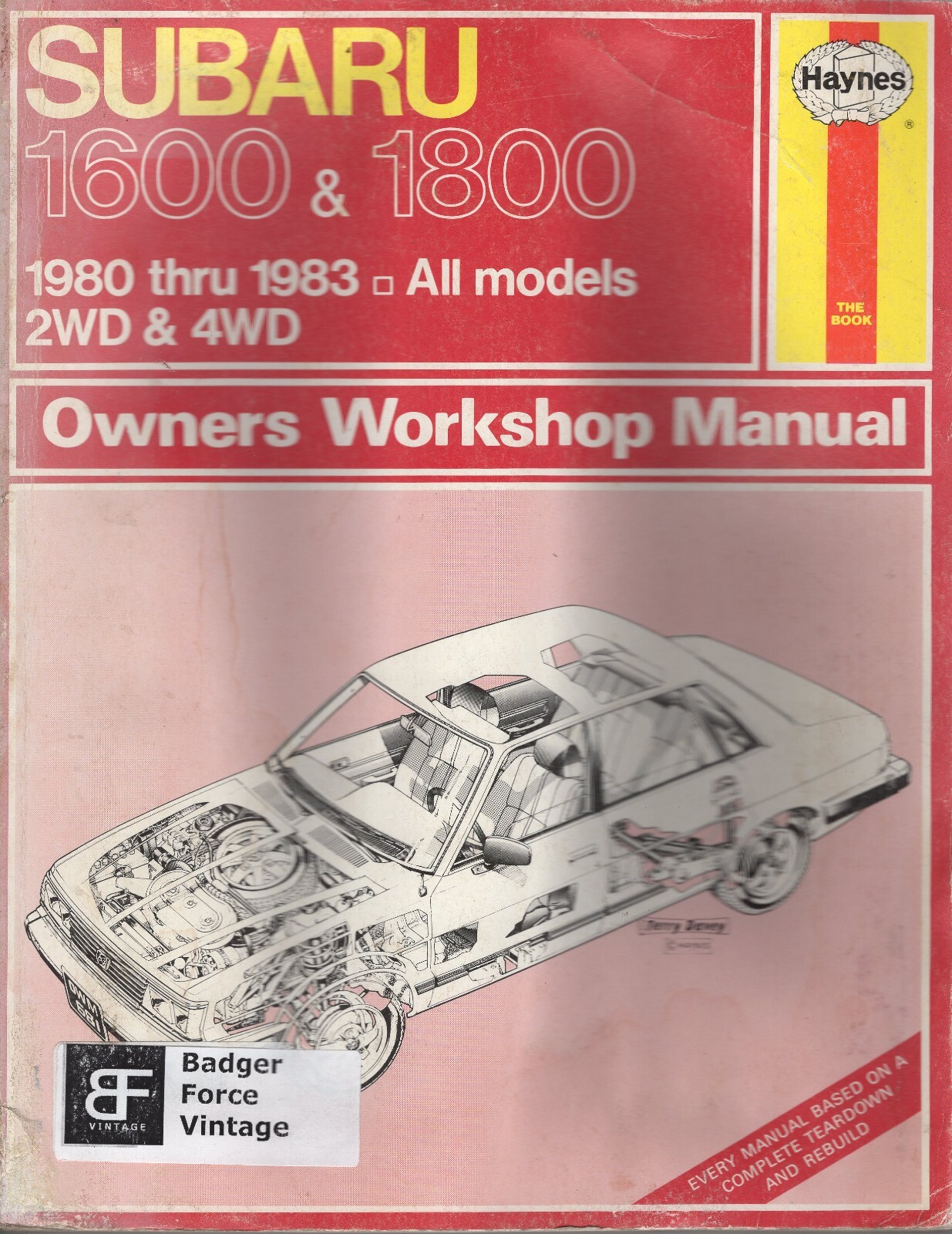 Subaru Owners Workshop Manual: 1600 & 1800 1980 thru 1983 All Models MN313